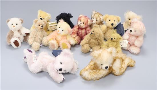 Fourteen assorted Artist bears including Hardy bears